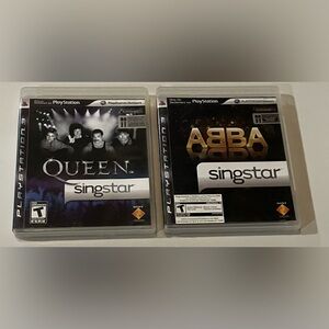 Sony PlayStation 3 SingStar Queen and ABBA 2 boxed disc Bundle